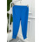 Skinny Leg Seersucker Trousers Blue