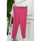 Skinny Leg Seersucker Trousers Pink