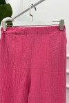 Skinny Leg Seersucker Trousers Pink