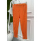 Skinny Leg Seersucker Trousers Orange