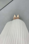 Leather Look Pleated Skirt White