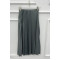 Leather Look Pleated Skirt Gray