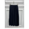 Leather Look Pleated Skirt Navy Blue