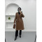 Leather Trench Coat Brown