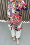 Patterned Shirt Tunic Multicolor