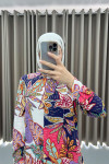 Patterned Shirt Tunic Multicolor