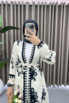 Patterned Kimono Set White