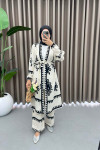 Patterned Kimono Set White