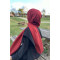 Patterned Shawl Claret Red