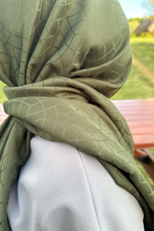 Patterned Shawl Khaki