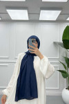 Patterned Shawl Dark Navy Blue