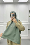 Patterned Shawl Soft Green