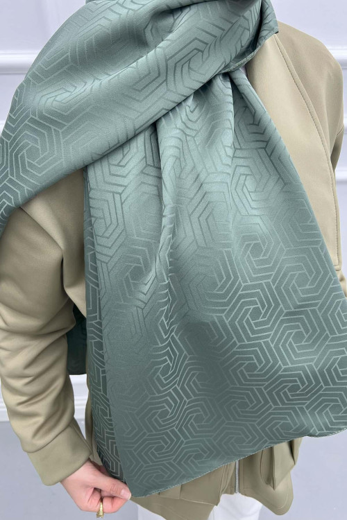 Patterned Shawl Soft Green