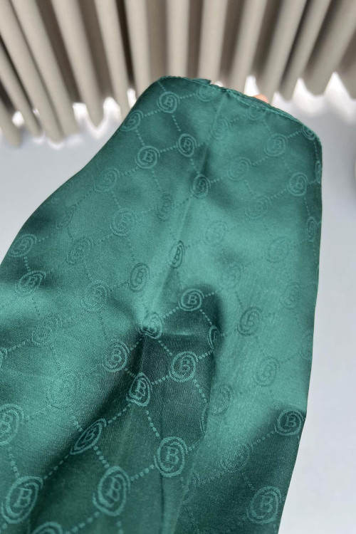 Patterned Shawl Emerald Green