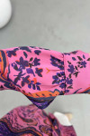 Patterned Chiffon Shirt Fuchsia