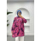 Patterned Chiffon Shirt Fuchsia