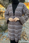 Patterned Knitwear Cardigan Brown