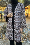 Patterned Knitwear Cardigan Brown