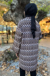 Patterned Knitwear Cardigan Brown