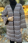 Patterned Knitwear Cardigan Brown