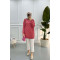 Patterned Knitwear Tunic Fuchsia