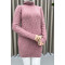 Stand Collar Patterned Tunic Dusty Rose