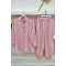 Stand Collar Trouser Suit Pink