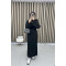 High Neck Knit Dress Black