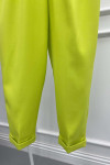 Double Leg Trousers Neon Yellow