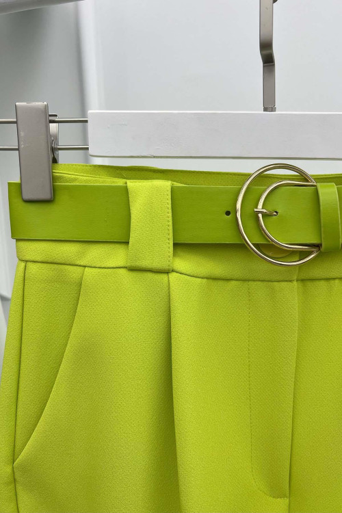 Double Leg Trousers Neon Yellow