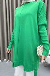 Button Detailed Knitwear Sweater Green