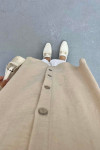 Buttoned Linen Tunic Beige