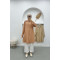 Buttoned Linen Tunic Camel