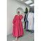 Buttoned Parachute Dress Fuchsia