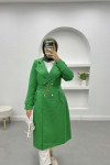 Buttoned Trench Coat Benetton Green