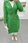 Buttoned Trench Coat Benetton Green