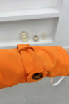 Buttoned Trench Coat Orange