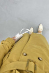 Buttoned Trench Coat Olive Green