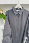 Buttoned Tunic Set Anthracite