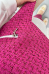 Buttoned Tweed Suit Fuchsia