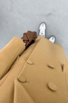 Buttoned Long Coat Milky Coffee