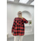 Plaid Cashmere Shirt Red