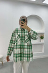 Plaid Cashmere Shirt Green