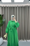 Flounce Skirt Dress Green