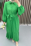 Flounce Skirt Dress Green