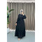 Black Abaya with Flounce Skirt