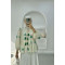 Ethnic Patterned Tied Blouse Green