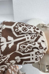 Ethnic Patterned Dress Brown