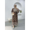 Ethnic Patterned Dress Brown