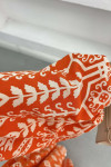 Ethnic Patterned Dress Orange